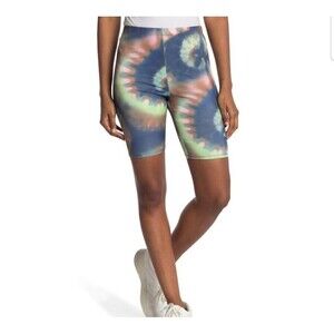 AFRM Nordstrom Lars High Waisted Bike Shorts Tie Dye Athletic  Stretch Sz Small